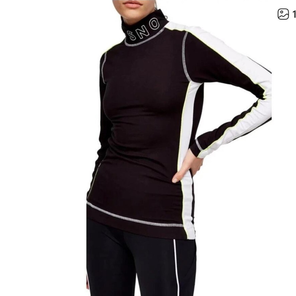 TOPSHOP Sno Thermal Layering Jersey Top Size 8
